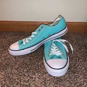 Teal Low Top Converse